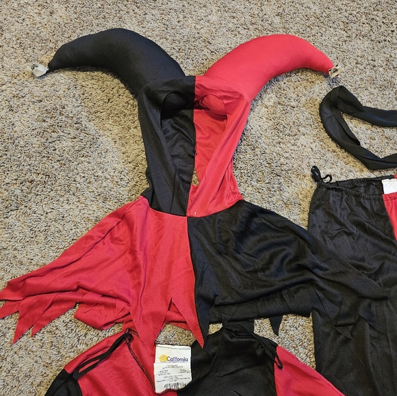 Evil Jester Costume, Child Size Large - Picture 4 of 9